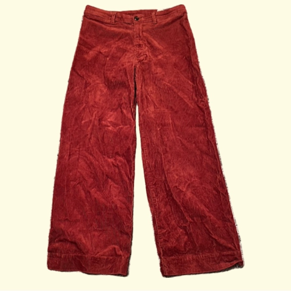 corduroy Orange wide leg pants